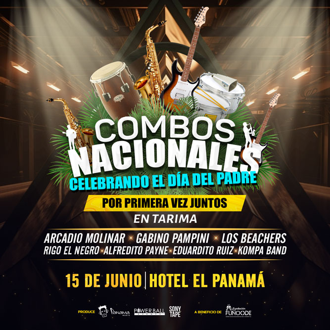 Foto promocional del evento COMBOS NACIONALES describiendo los participantes y fechas del evento.